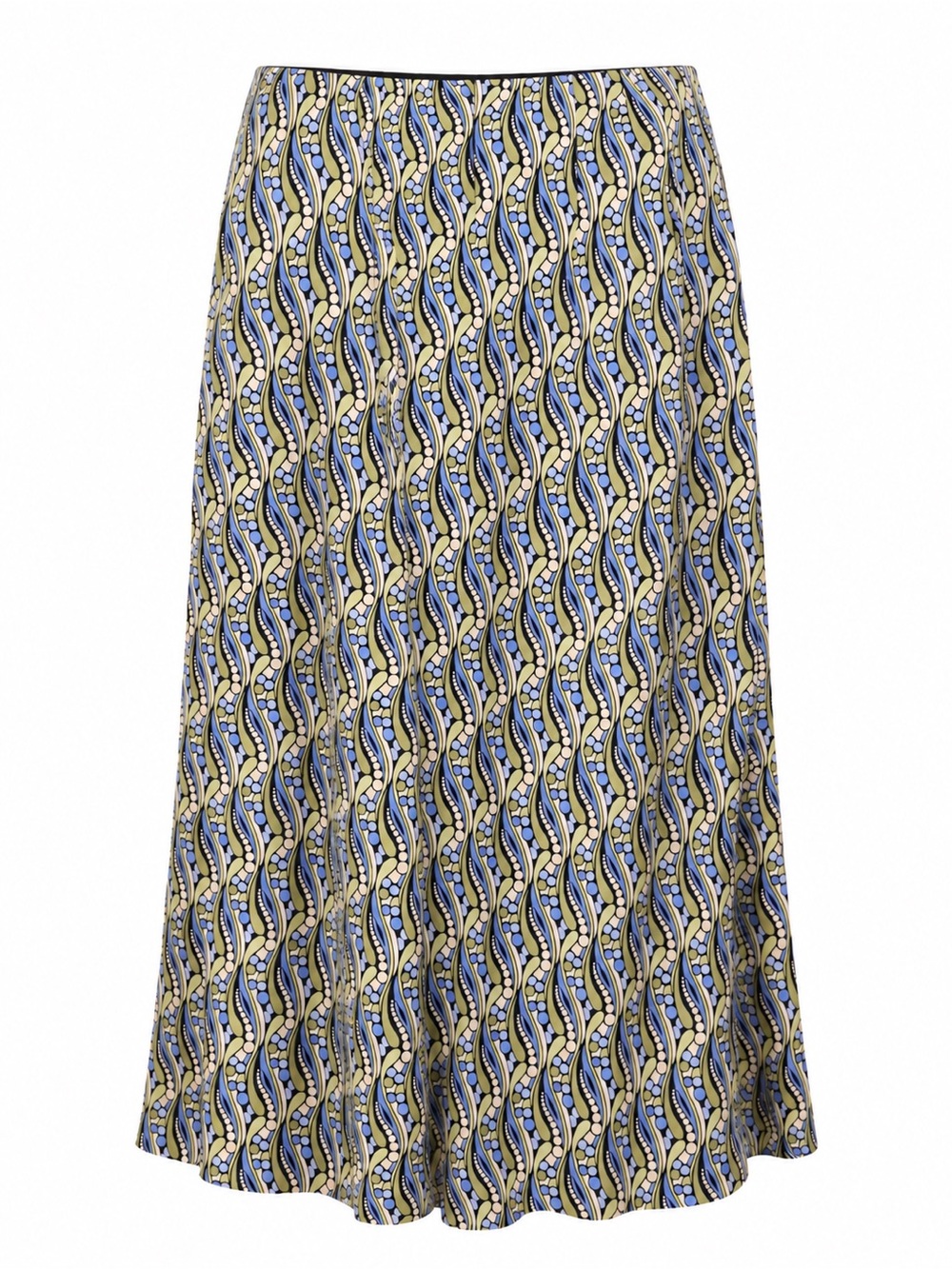Vintage Talbots Silk Blend Abstract Print Midi Skirt